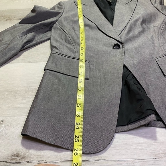 Vintage Banana Republic 100%Cotton Lined One Button gray Blazer, Size 8 - Picture 11 of 13